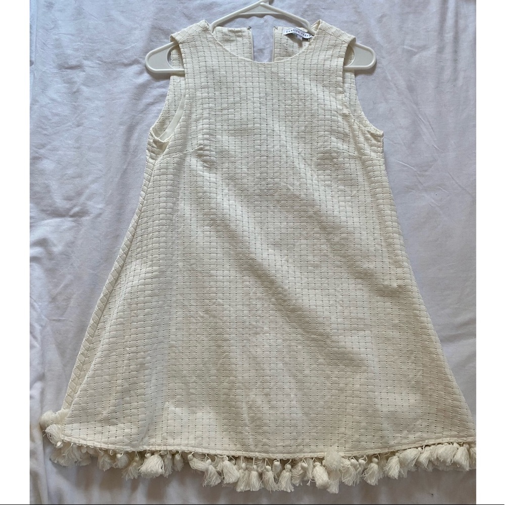English Factory White Tassel Dress Size XS